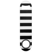 Zwart-wit gestreept speed flessenopener (Achterkant)