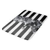 Zwart-wit gestreept  Suikermeisje Badmat (Gekanteld)