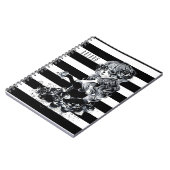 Zwart-wit gestreept  Suikermeisje Notitieboek (Linkerzijde)