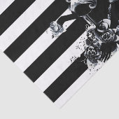 Zwart-wit gestreept  Suikermeisje Tissuepapier (Detail)