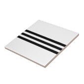 Zwart-wit gestreept tegeltje (Zijkant)