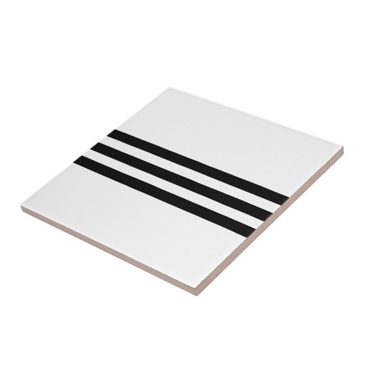 Zwart-wit gestreept tegeltje (Zijkant)