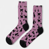 Zwart-wit gestreept Tuxedo Kat Sockengeschenk Sokken (Links)