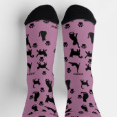 Zwart-wit gestreept Tuxedo Kat Sockengeschenk Sokken (Top)