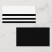 Zwart-wit gestreept visitekaartje (Voorkant / Achterkant)