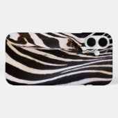 Zwart-wit gestreept Zebra Case-Mate iPhone Case (Achterkant (horizontaal))
