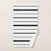 Zwart-wit gestreepte aangepaste kleur bad handdoek (Handdoek)