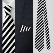 Zwart-wit gestreepte Abstract patroonpatroon Strop Stropdas