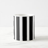 Zwart-wit gestreepte/abstracte klassieke mok (Center)