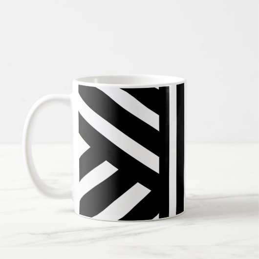 Zwart-wit gestreepte/Abstracte Klassieke Mok (Links)