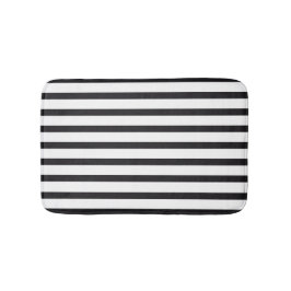 Zwart-wit gestreepte badmat