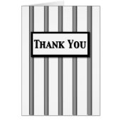 Zwart-wit gestreepte bedankkaart (Voorkant)