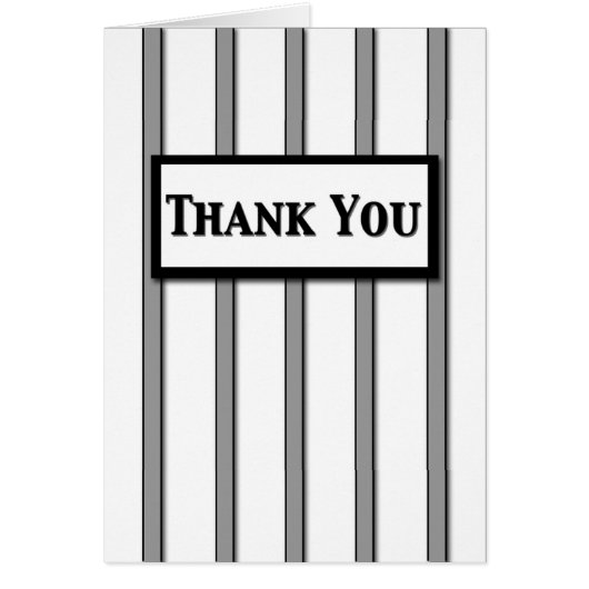 Zwart-wit gestreepte bedankkaart (Voorkant)