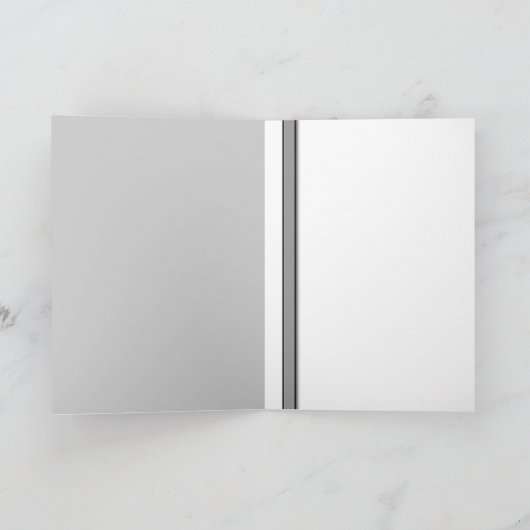 Zwart-wit gestreepte dank u bedankkaart (Binnen)