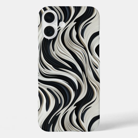 Zwart-wit gestreepte design telefoonhoes Case-Mate iPhone case (Achterkant)