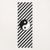 Zwart-wit gestreepte en Yin Yang-symbool Yogamat (Voorkant)