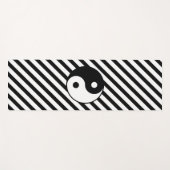 Zwart-wit gestreepte en Yin Yang-symbool Yogamat (Voorkant (horizontaal))