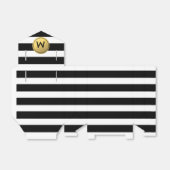 Zwart & Wit Gestreepte Gouden Folie Partij Favor B Bedankdoosjes (Uitgevouwen)