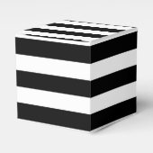 zwart & wit gestreepte gunst box bedankdoosjes (Voorkant Zijde)