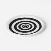 Zwart-wit gestreepte Halloween Party Bord (Gekanteld)