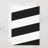 Zwart-wit gestreepte Halloween Party Invitation Kaart (Achterkant)
