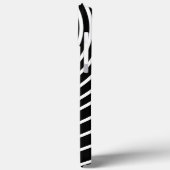 Zwart Wit Gestreepte iPhone Case of Kies Kleuren (Achterkant / Links)