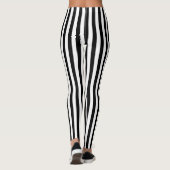 Zwart-wit gestreepte leggingen leggings (Achterkant)