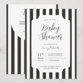 Zwart-wit gestreepte luifel geslachtneutraal kaart (Voorkant / Achterkant)