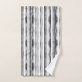 Zwart-wit Gestreepte Monogram Badhanddoek Set Bad Handdoek (Handdoek)