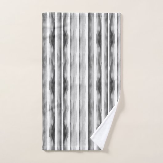 Zwart-wit Gestreepte Monogram Badhanddoek Set Bad Handdoek (Handdoek)