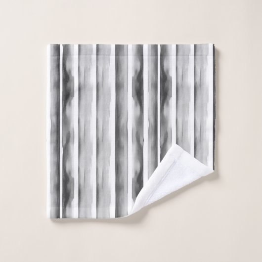 Zwart-wit Gestreepte Monogram Badhanddoek Set Bad Handdoek (Wasdoekje)