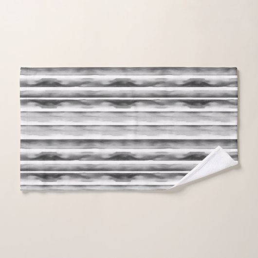 Zwart-wit Gestreepte Monogram Badhanddoek Set Bad Handdoek (Handdoek)