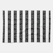 Zwart Wit gestreepte ontwerp Theedoek (Horizontaal)