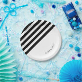 Zwart-wit gestreepte papieren bord (Feest)