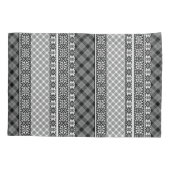 Zwart-wit gestreepte patchwork met kant kussensloop (Achterkant)