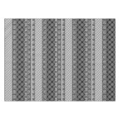 Zwart-wit gestreepte patchwork met kant tafelkleed (Voorkant (Horizontaal))