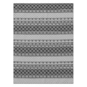 Zwart-wit gestreepte patchwork met kant tafelkleed (Voorkant)