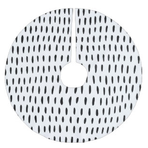 Zwart-wit gestreepte patroon: met de hand getrokke kerstboom rok