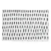 Zwart-wit gestreepte patroon: met de hand getrokke kussensloop (Achterkant)