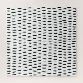 Zwart-wit gestreepte patroon: met de hand getrokke legpuzzel (Horizontaal)