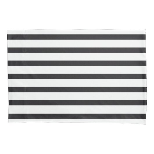 Zwart-wit gestreepte Pillow-set Kussensloop (Voorkant-Links)