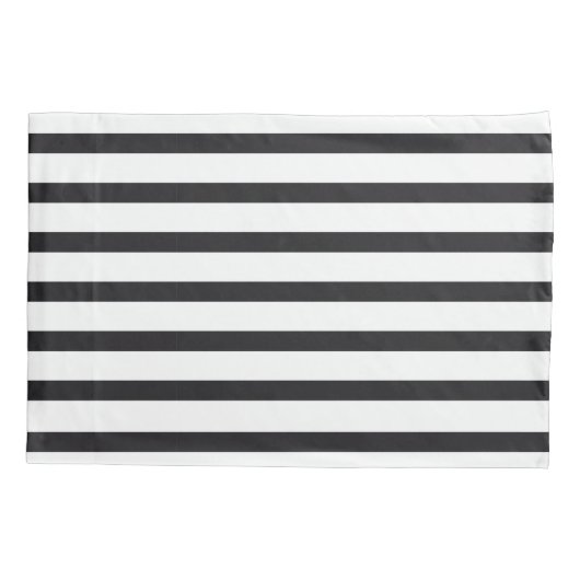 Zwart-wit gestreepte Pillowcase Kussensloop (Achterkant)