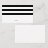 Zwart-wit gestreepte plaatskaarten - plat plaatskaartje (Voorkant / Achterkant)