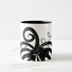 Zwart & Wit Gestreepte Pompoen Chic Herfst Tweekleurige Koffiemok