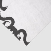 Zwart Wit Gestreepte Pompoen & Vleermuizen Hallowe Tissuepapier (Detail)