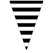 Zwart-wit gestreepte slingersbanner vlaggetjes (Eerste vlag)
