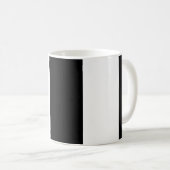 Zwart-wit gestreepte verticaal koffiemok (Voorkant rechts)