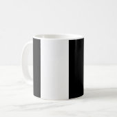 Zwart-wit gestreepte verticaal koffiemok (Voorkant links)