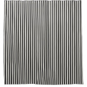 Zwart-wit Gestreepte verticale strepen Douchegordijn (Voorkant)