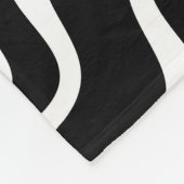 Zwart-wit Gestreepte Wave Ripple Pattern Flee Fleece Deken (Hoek)